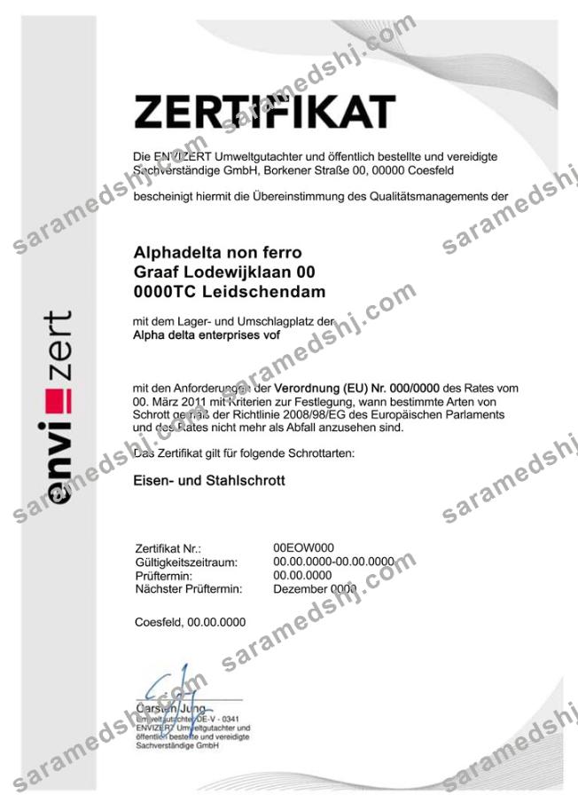 Germany Envizert GmbH zertifikat certificate PSD